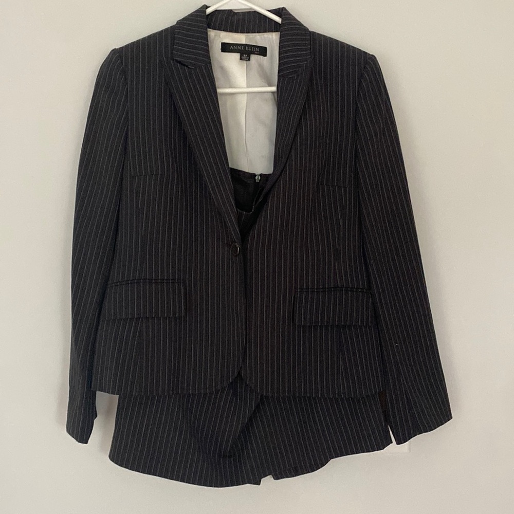 Anne Klein Pinstripe Skirt Suit